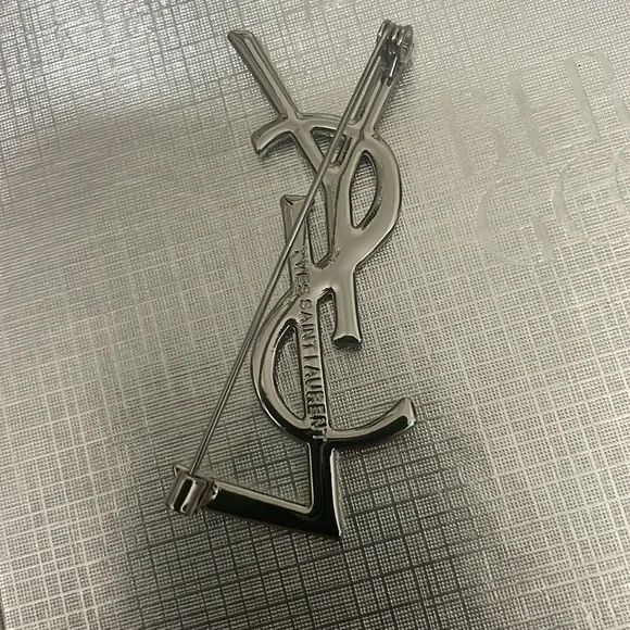 YSL Silver Brooch - Picture 2 of 3